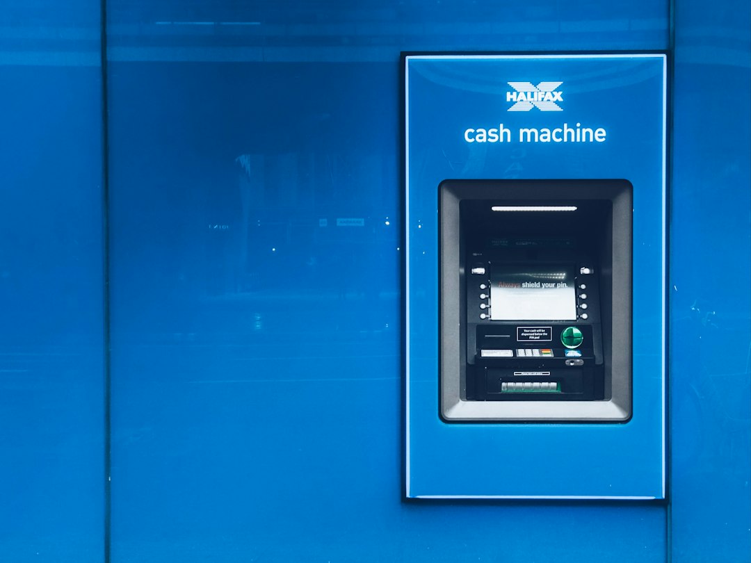 blue cash machine